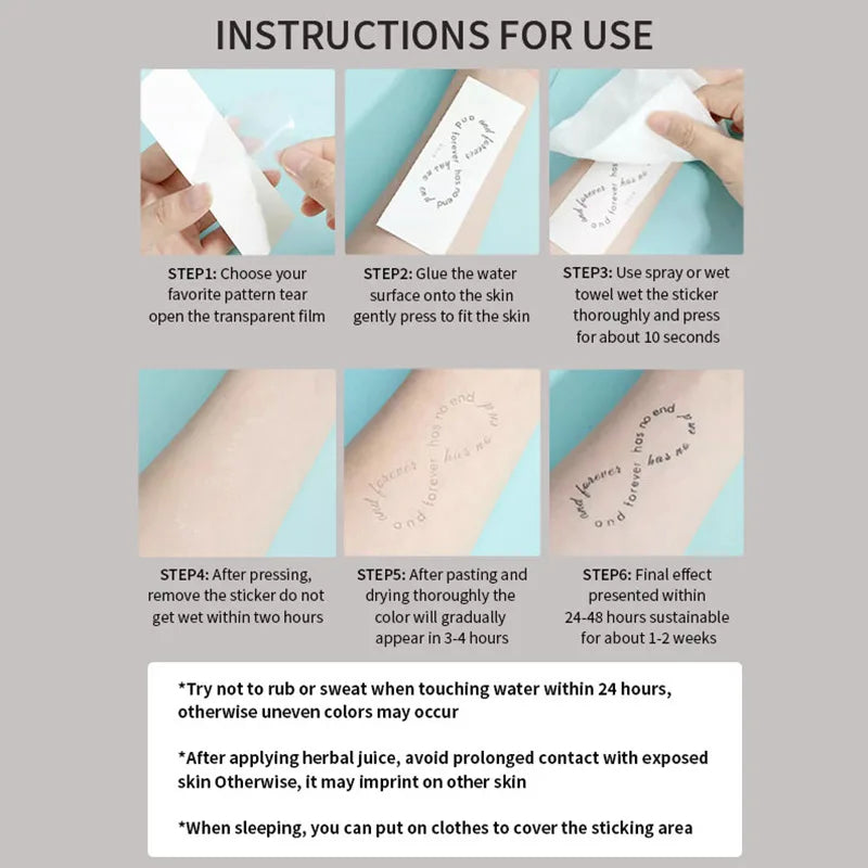 Flaming Heart Waterproof Temporary Tattoo Sticker for Women Temporary Tattoo Sticker Qme
