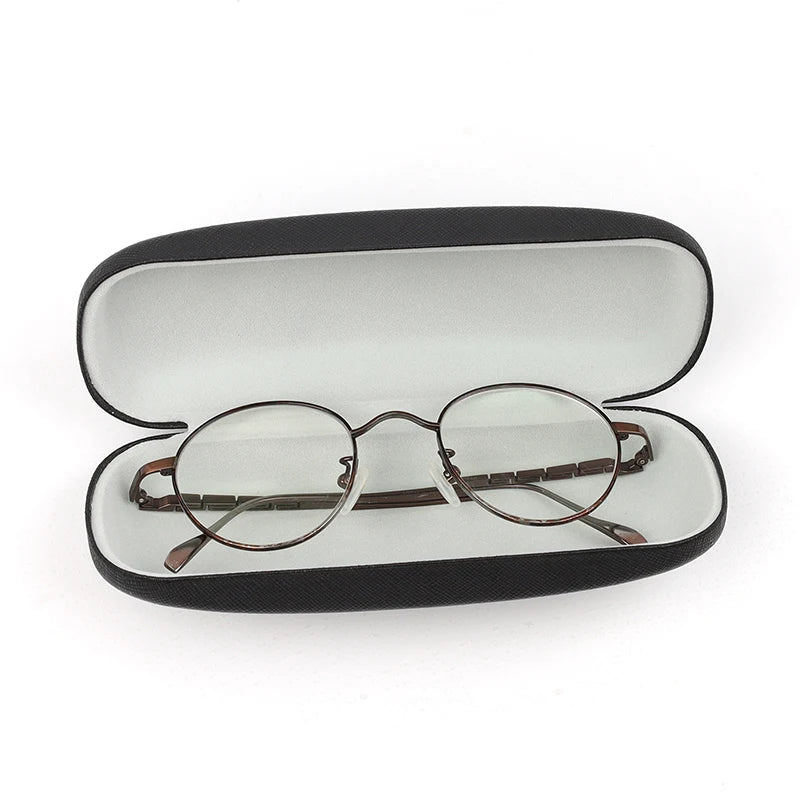 Hard PU Leather Glasses Case – Unisex Eyeglass Box Holder Eyeglass Case Qst