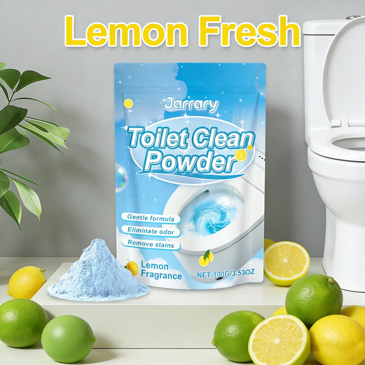 Toilet Cleaning Powder – Gentle Stain & Scale Remover | Qme Toilet Bowl Cleaner Qme