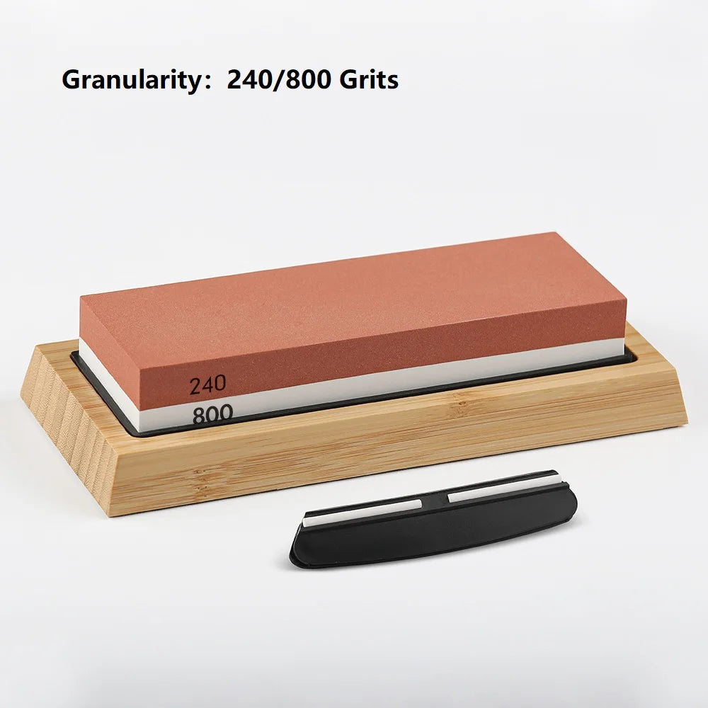 TURWHO Double-Sided Whetstone Set – Grit 240–10000 Whetstone Sharpener Qst 240 800 bamboo L