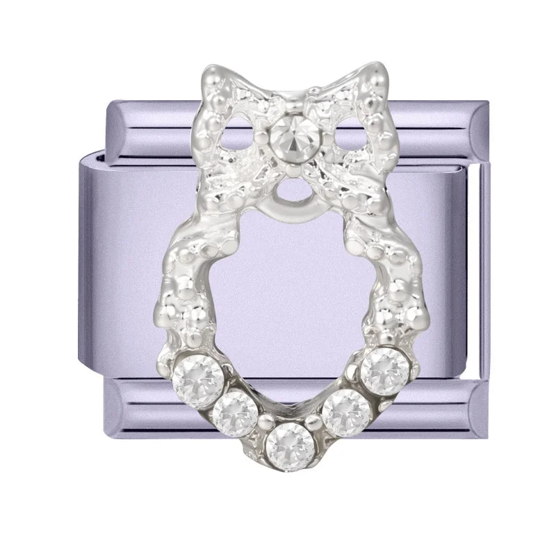 Zircon Butterfly Moon Stars Bow Italian Charm Links – Purple
