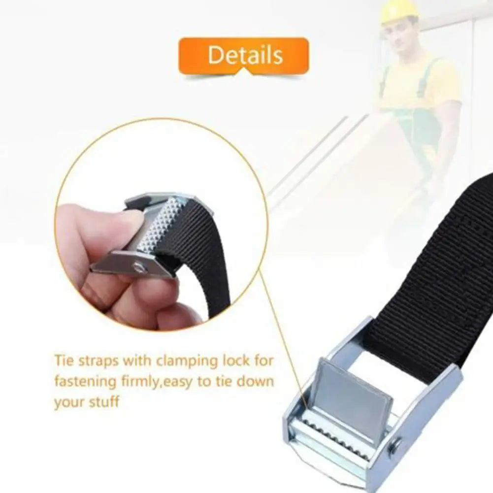 Ratchet Tie Down Straps Heavy Duty Cargo Lashing Belt 2-Pack Ratchet Tie Down Strap Qme