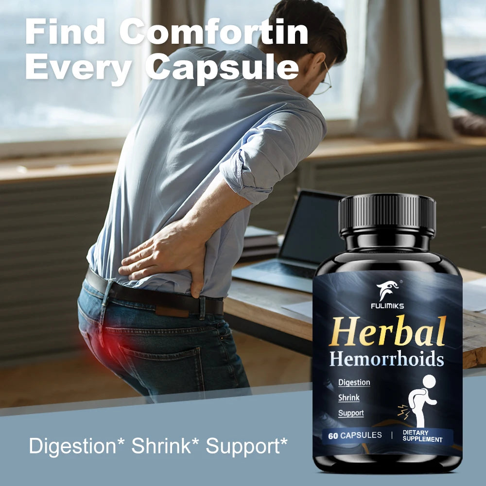 Hem Support Capsules – Ginger Root & Panax Ginseng, 120ct Herbal Supplement Qst