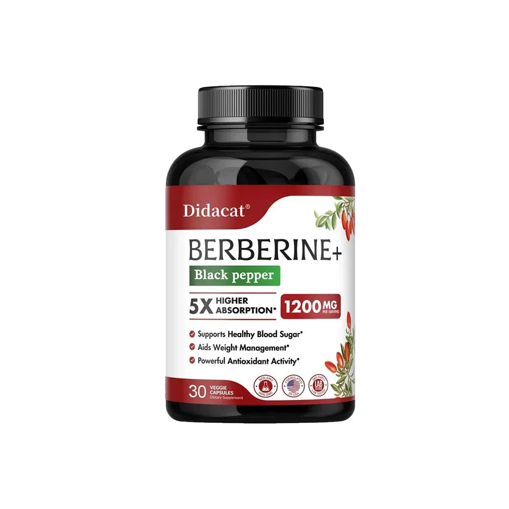 ZENVITALIZE 1200mg Berberine Supplement Capsules | Made in USA Berberine Supplement Qst 30 count-1 bottle