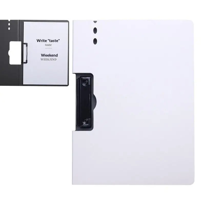 A4 File Folder Clipboard & Document Organizer – 6 Colors Clipboard File Folder Qme White