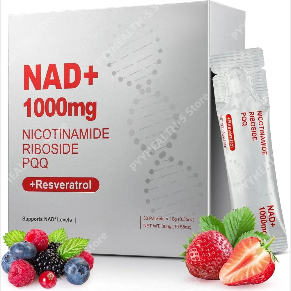 1000mg NAD+ Liquid Supplement with Resveratrol & PQQ – 30ct Liquid Supplement Qst