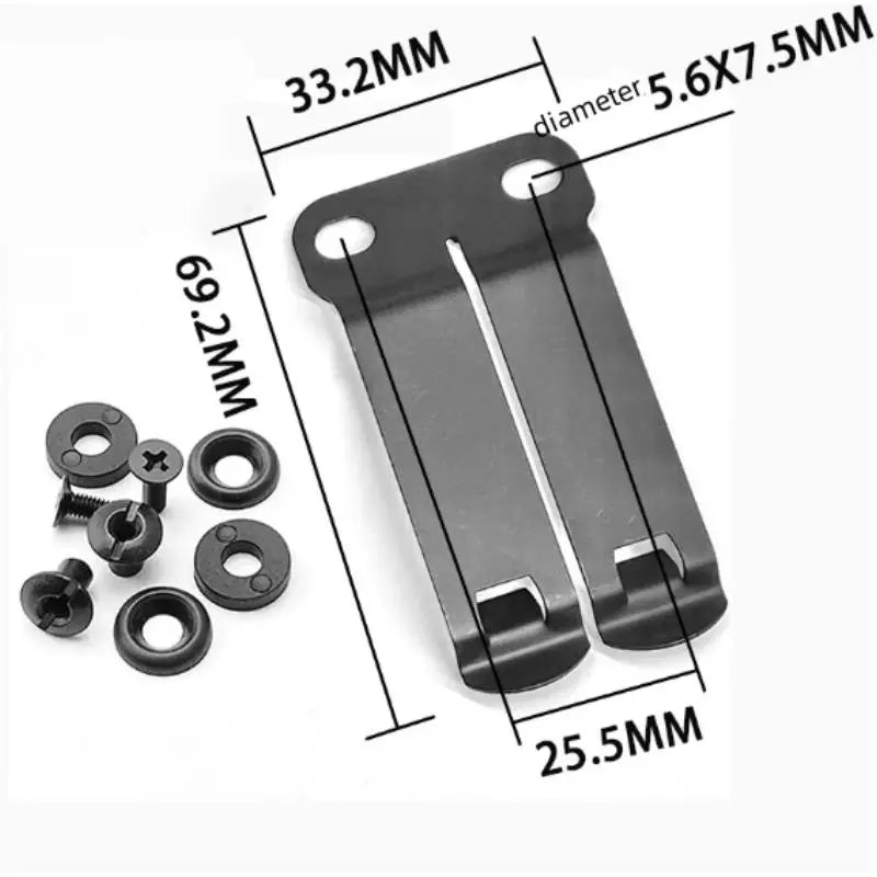 Swayboo KYDEX Stainless Steel Waist Clip for Knife Sheath Sheath Carry Clip Qst B
