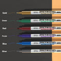 6-Color Permanent Metallic Paint Pens for Rock, Canvas & DIY Metallic Paint Markers Qme 6 colors