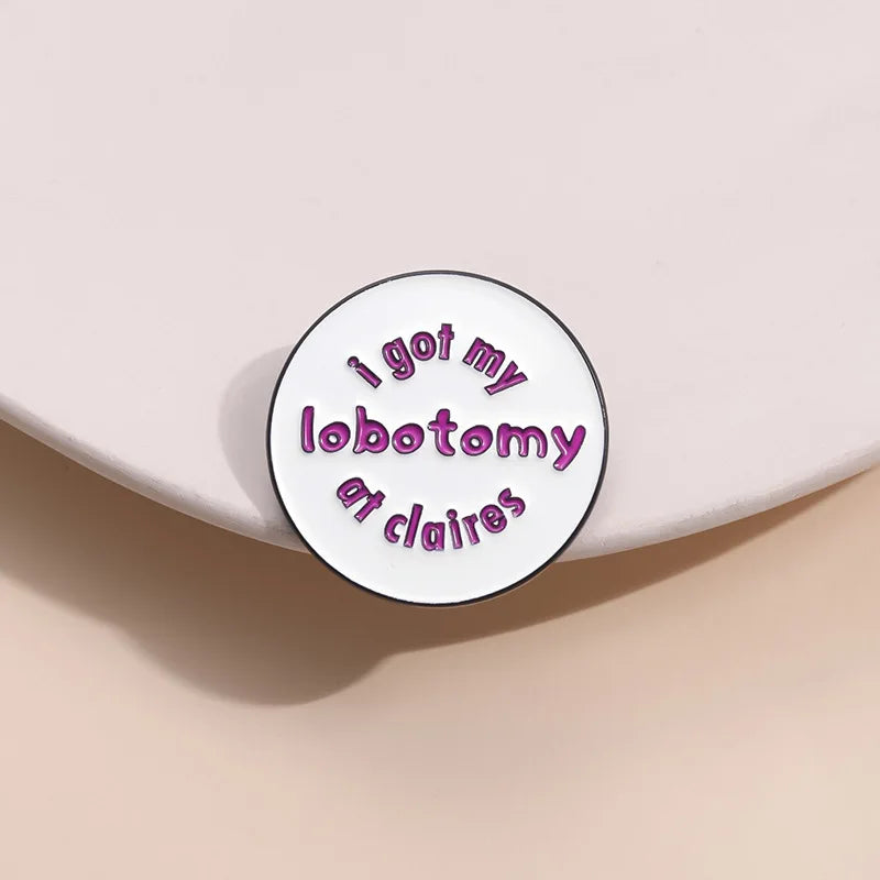 Creative Round Enamel Pin Brooch – Funny Metal Lapel Badge Enamel Lapel Pin Qme