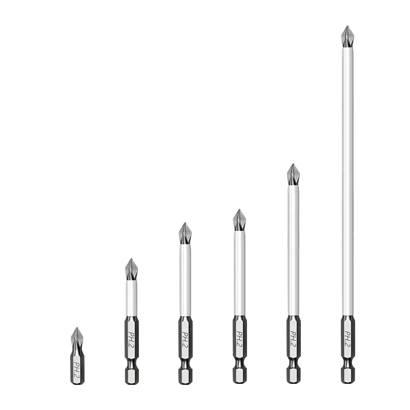 Magnetic Screwdriver Bits Set – Non-Slip Cross Head Alloy Steel Screwdriver Bit Set Qme 6pcs