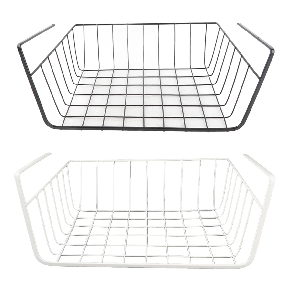 Under Shelf Wire Basket – Large Capacity All-Metal Storage Under Shelf Basket Qme