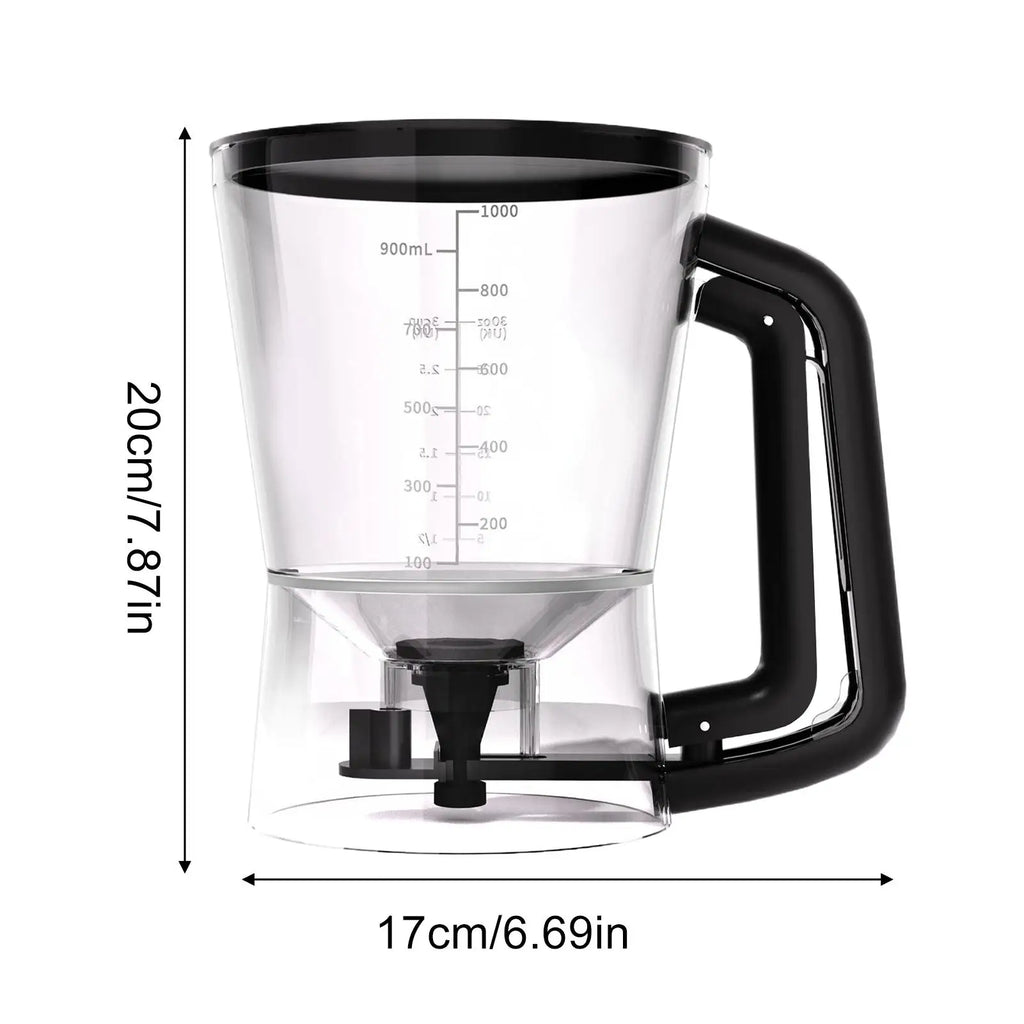 1L Pancake Batter Dispenser Funnel Pourer – Baking Kitchen Tool Batter Dispenser Qme