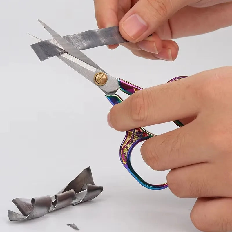 Kawaii Titanium Scissors – Vintage Carved Sewing & Craft Craft Scissors Qme
