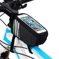 Rainproof Bike Frame Bag Front Tube Cycling Phone Case Cycling Phone Bag Qme black
