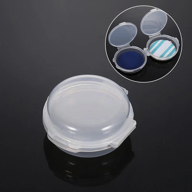 Double-Layer Folding Powder Puff Storage Box – Moisture-Proof Makeup Storage Case Qme
