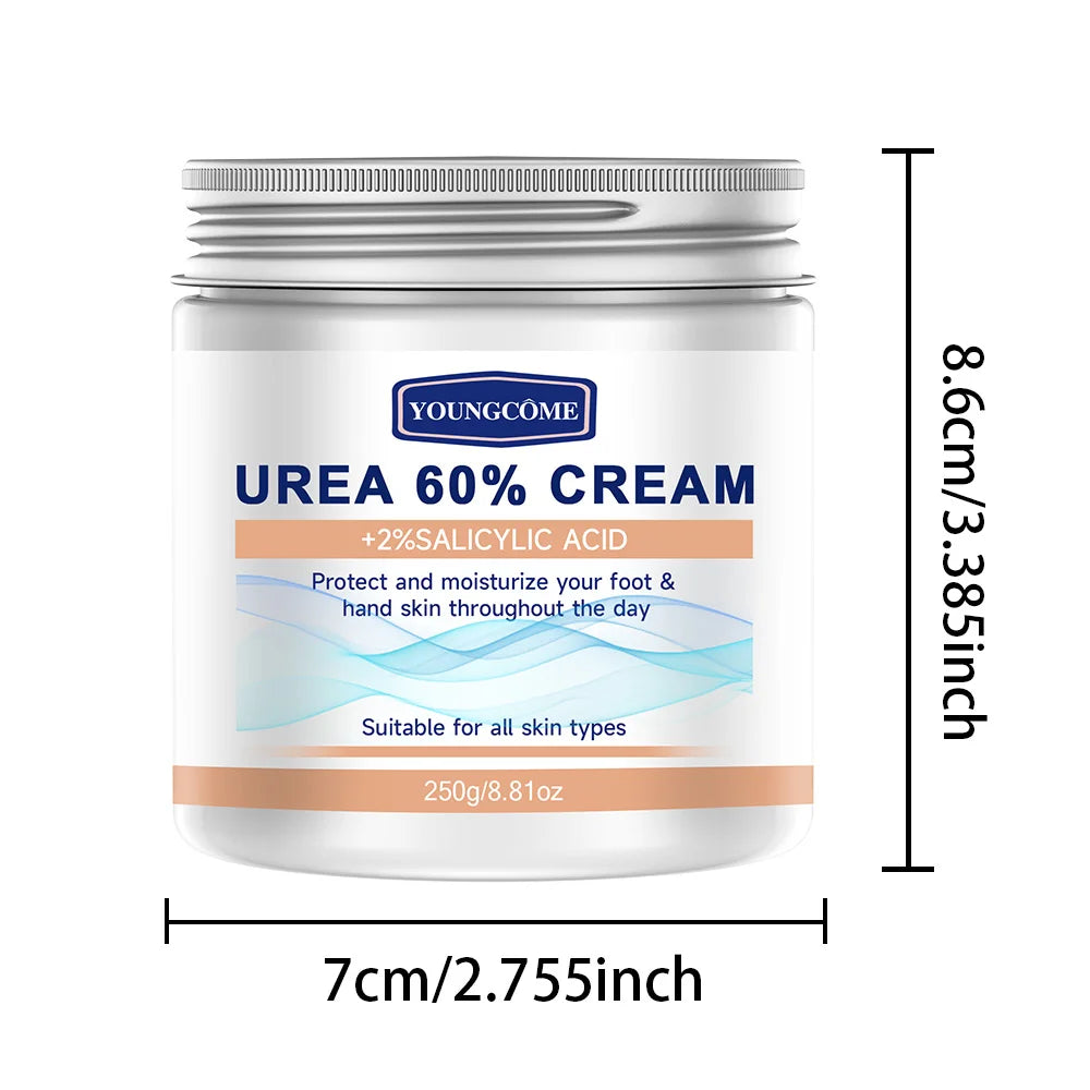 YOUNGCOME 60% Urea + 2% Salicylic Acid Foot Cream 2-Pack Foot Cream Qst 250G-2PCS