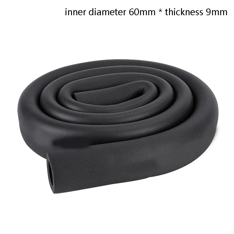 Sponge Rubber Pipe Insulation Sleeve 1.8M – Waterproof Thermal Pipe Insulation Sleeve Qme ID60MMxthickness9MM