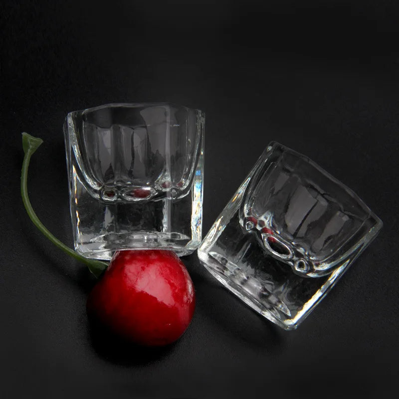 Mini Glass Crystal Dappen Dish for Nail Art – Set of 2 Nail Art Tool Qme 2pcs