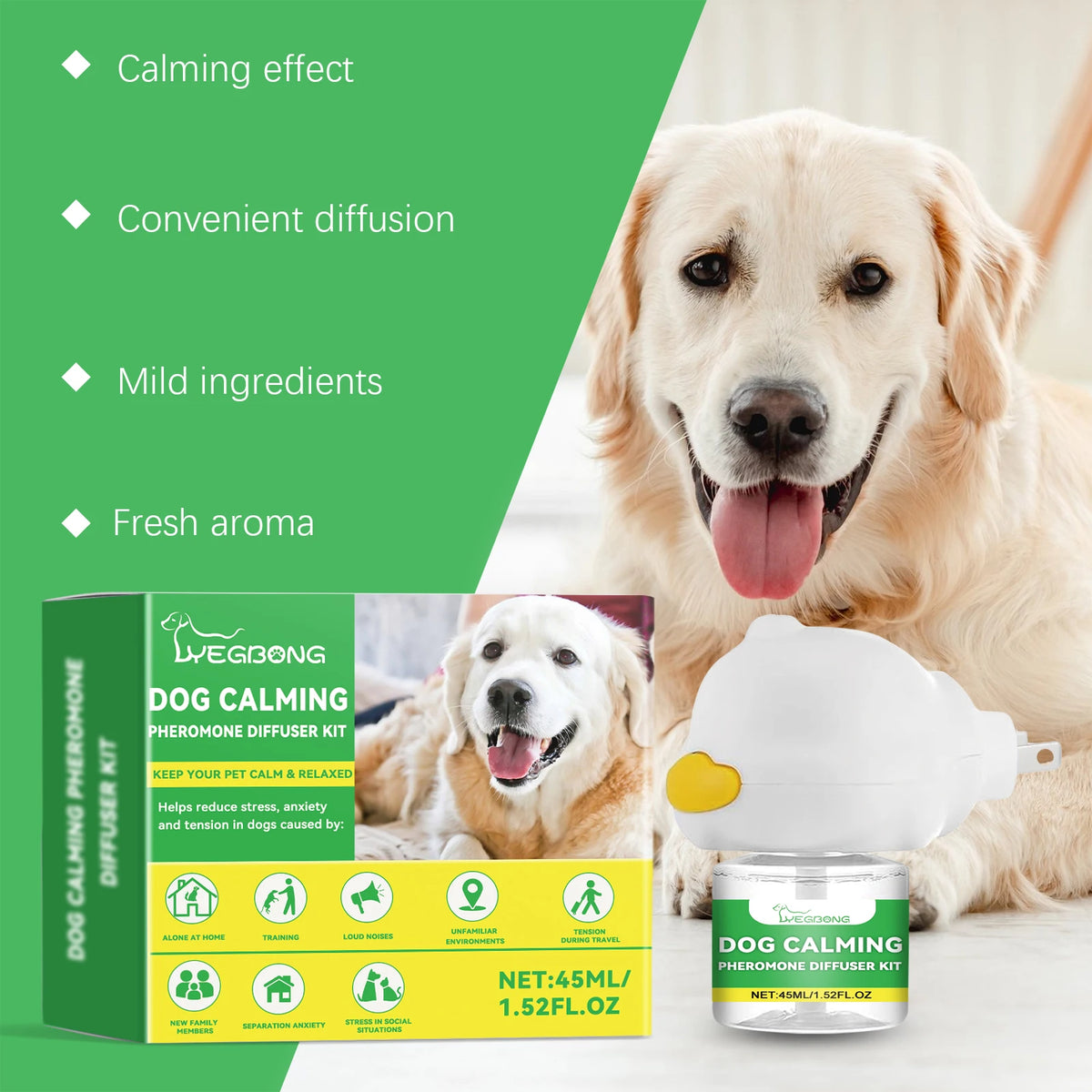Dog Calming Diffuser Set – Pet Stress Support Home Kit Pet Calming Diffuser Qst