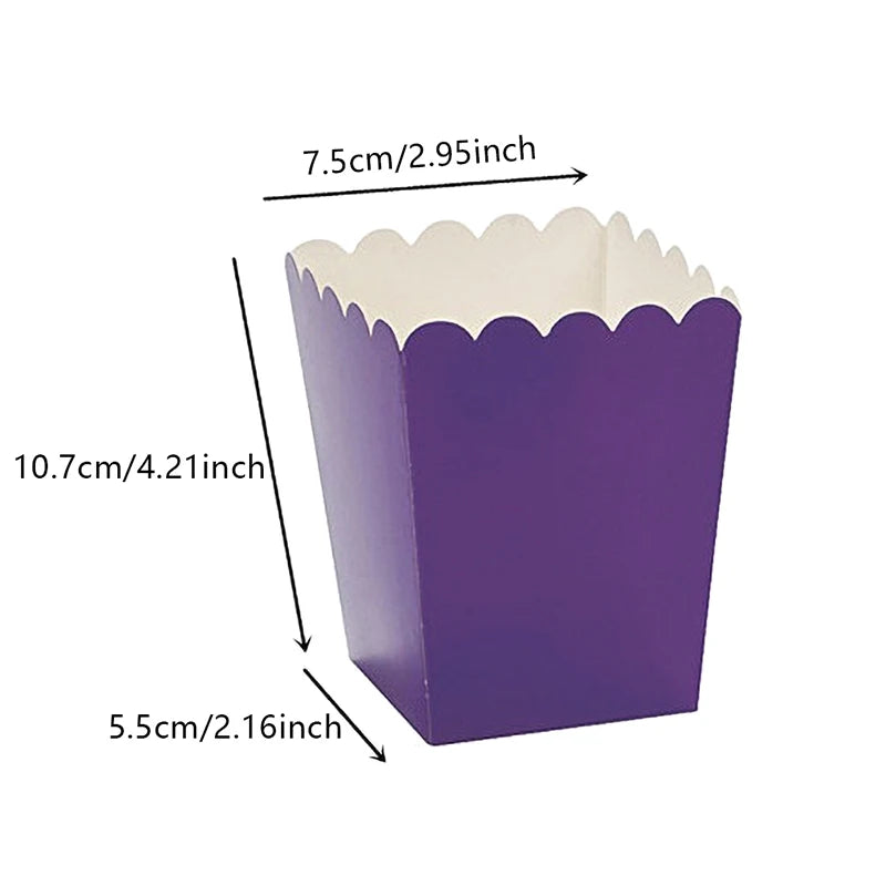 10-Pack Mini Paper Popcorn Boxes for Parties & Candy Treats Party Snack Boxes Qst