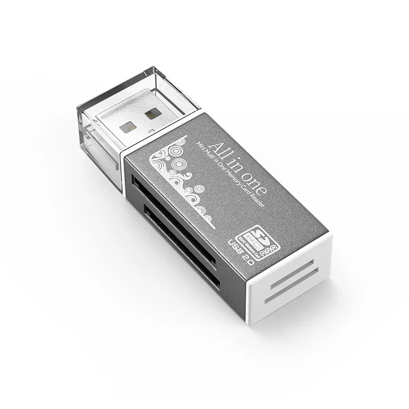 4-Port USB 2.0 Card Reader – Micro SD, TF, MS & MD USB Card Reader Qme