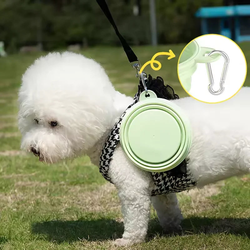 Foldable Silicone Pet Travel Bowl – Dog & Cat Feeder 350/1000ml Pet Travel Bowl Qst