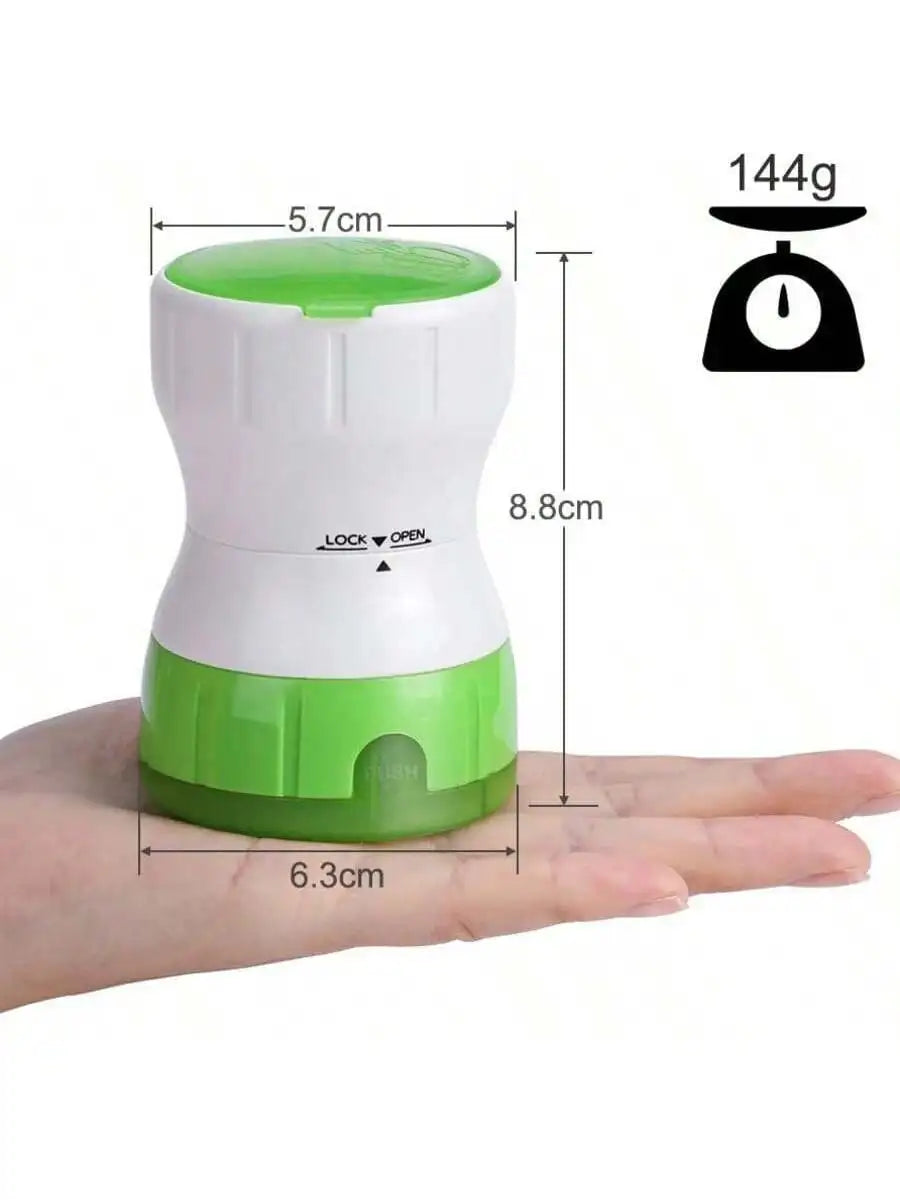 3-in-1 Ceramic Core Rotating Medicine Grinder Box Pill Grinder Qme