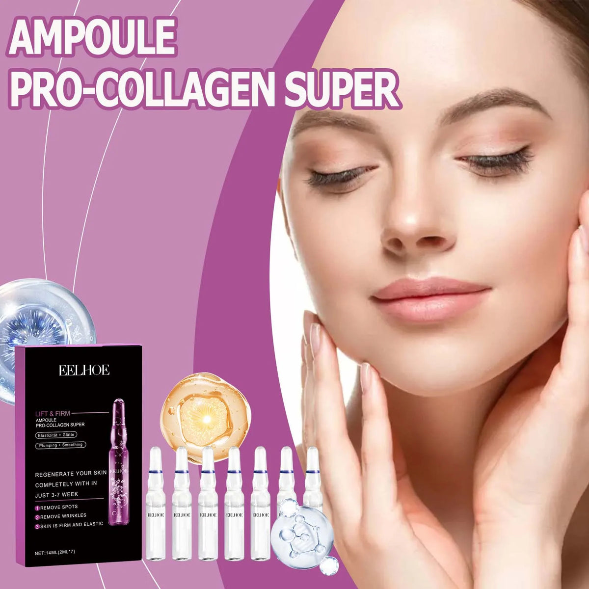 EELHOE Collagen Lifting Serum – Fade Fine Lines & Hydrate Collagen Facial Serum Qme