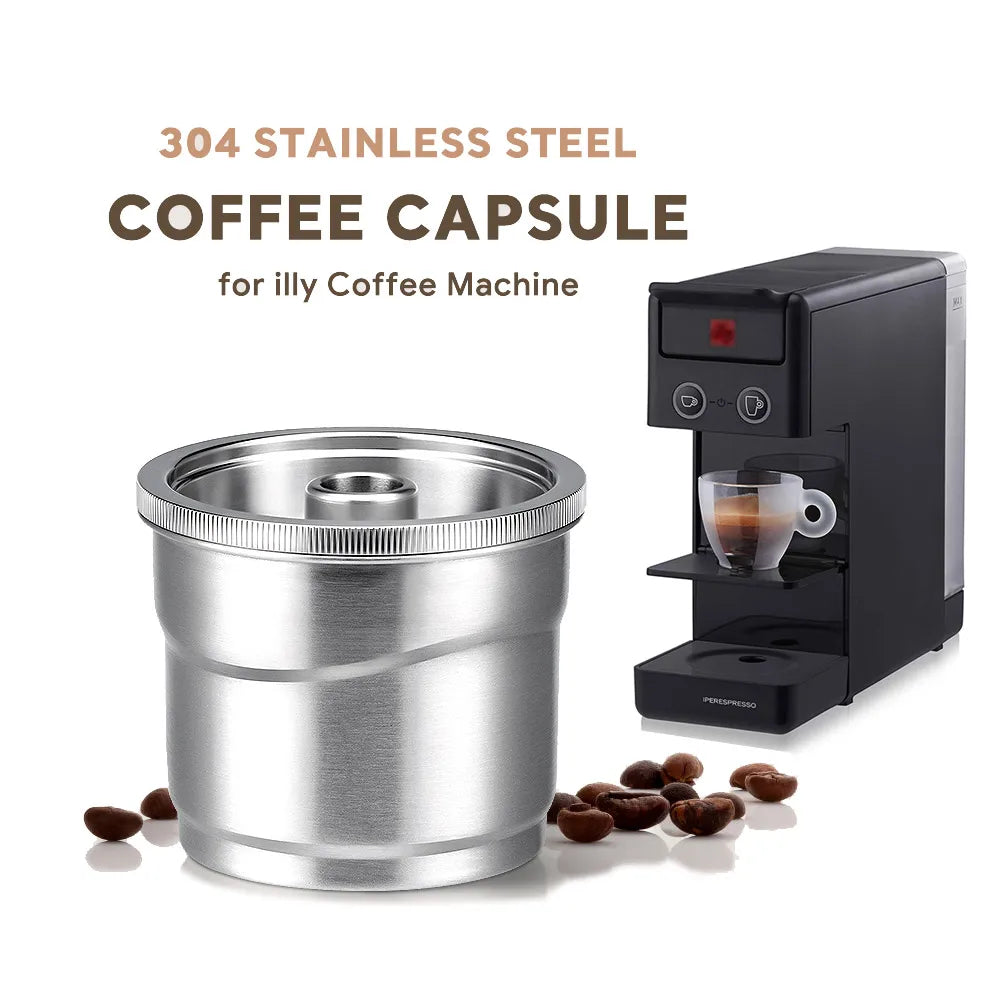 Reusable Stainless Steel Espresso Pod for Illy Y3 X7 Y5 Reusable Coffee Capsule Qst