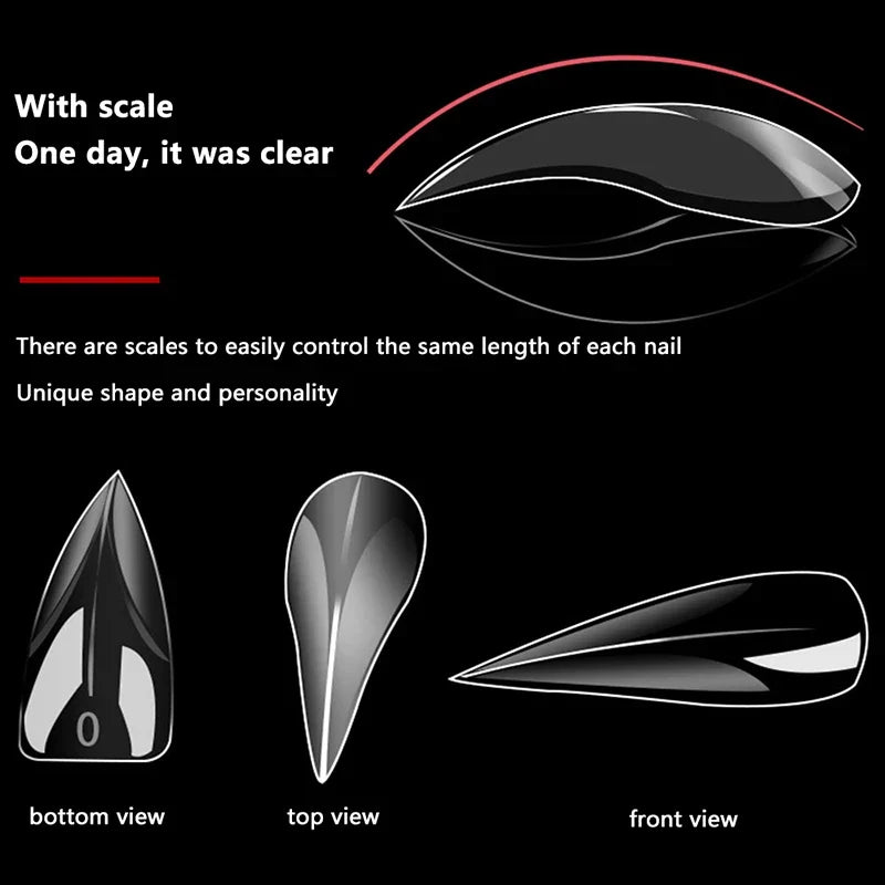 3D Eagle Claw Stiletto Nail Molds – 120pc Nail Extensions Nail Extension Molds Qme