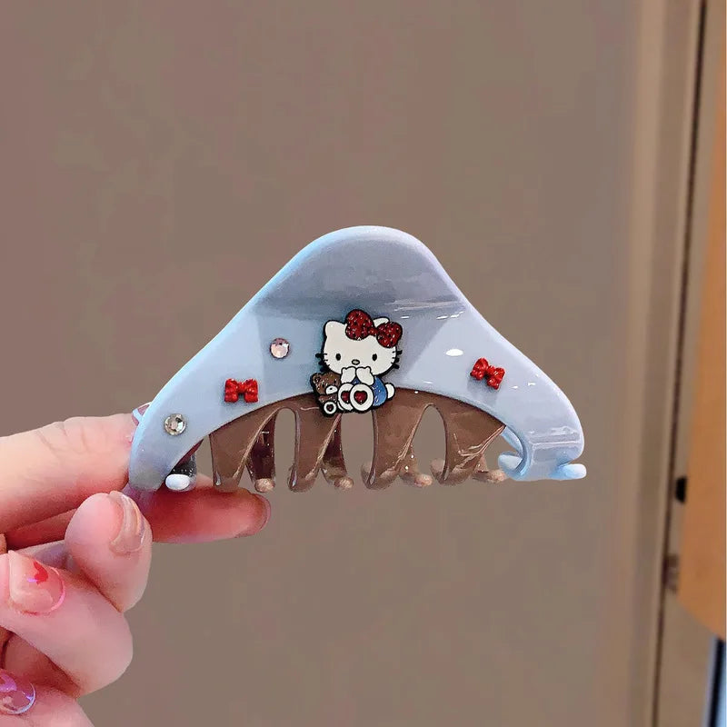 Hello Kitty Cute Hair Clips – Acrylic Updo Clips, 19 Colors Hair Clips Qme