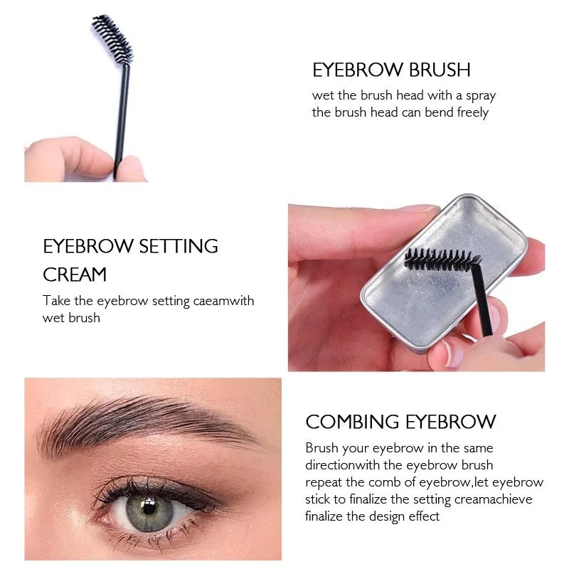 Qme Eyebrow Styling Wax Gel – Waterproof Long-Lasting Hold Eyebrow Setting Gel Qme