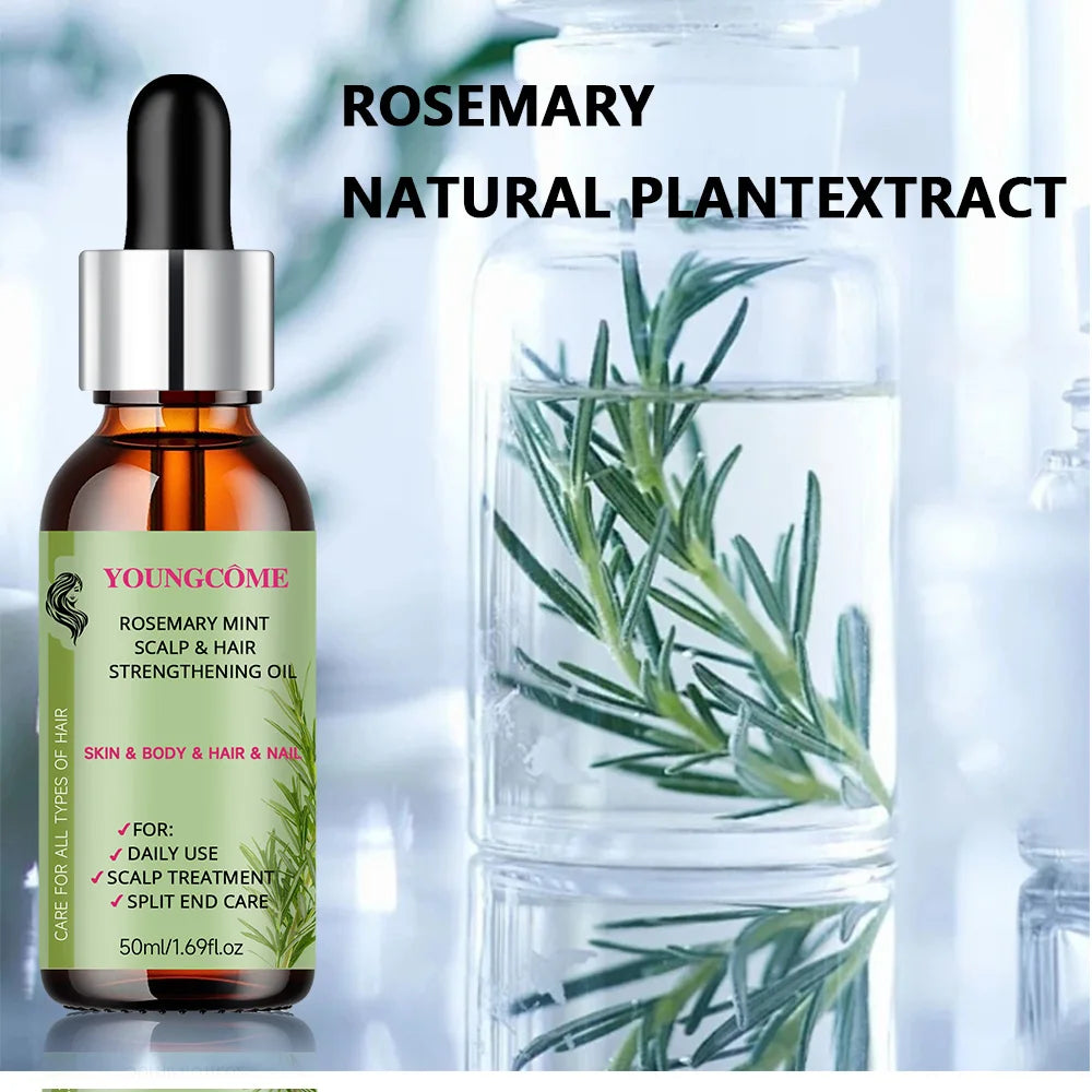 Rosemary Mint Hair Strengthening Oil – Deep Hydration & Shine Hair Strengthening Oil Qst