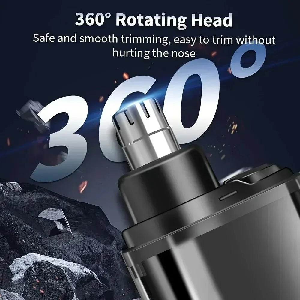 2-in-1 Rechargeable Electric Nose & Ear Hair Trimmer for Men Nose & Ear Trimmer Qme