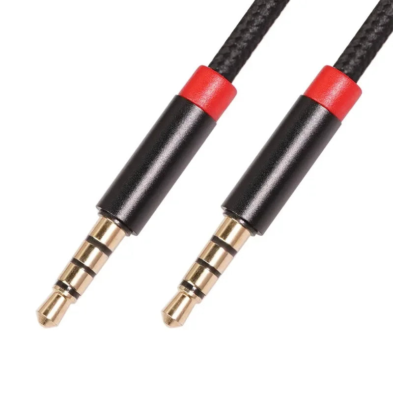 Nylon Braided 3.5mm Male to Male AUX Audio Extension Cable Audio Extension Cable Qme