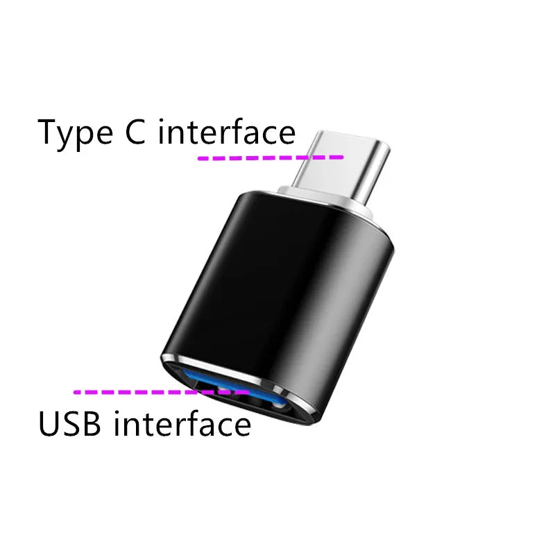 USB-C to USB 3.0 OTG Adapter | Type-C Male to USB-A Female USB OTG Adapter Qme