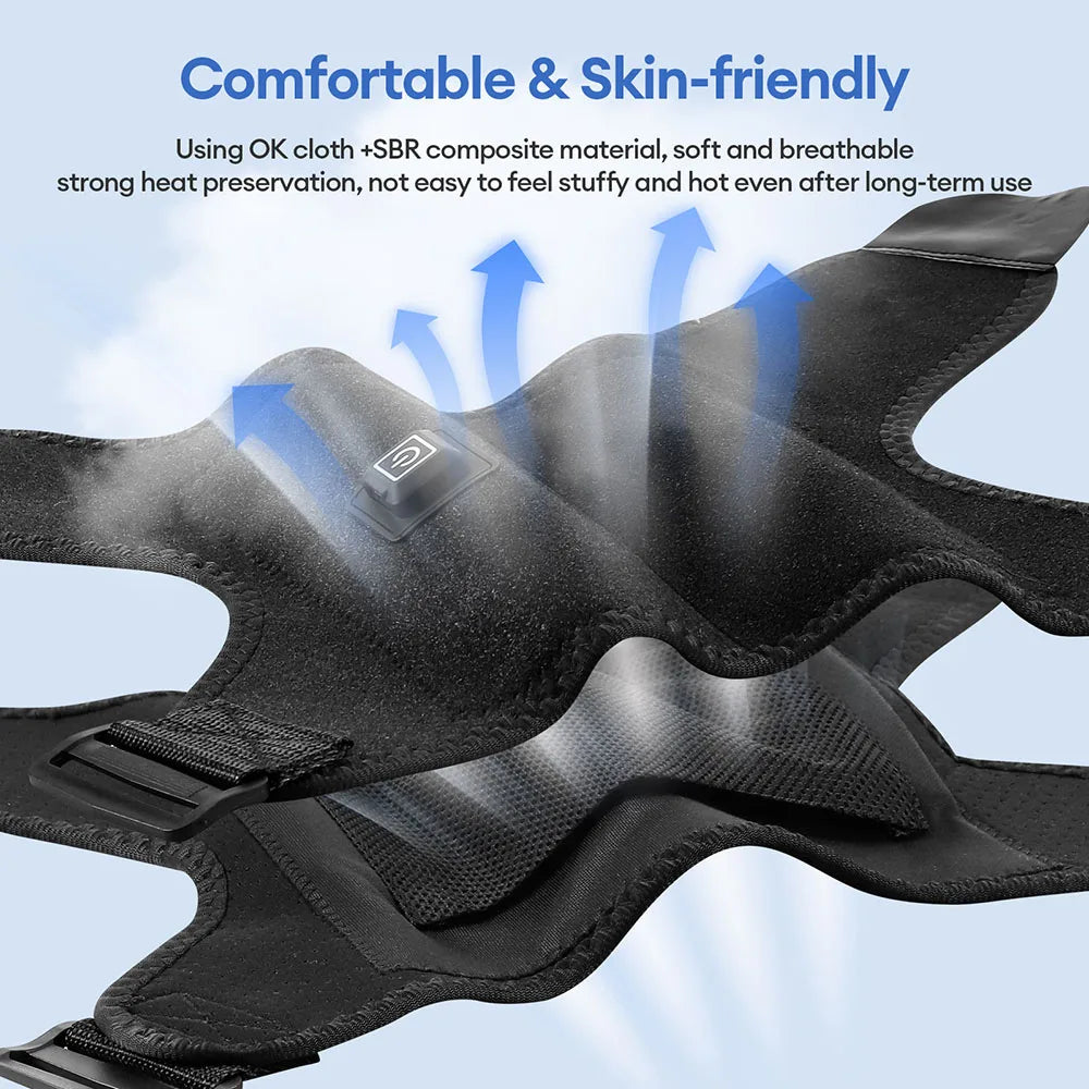 Heated Shoulder Wrap – 3-Level Temperature Massage Pad Heated Shoulder Wrap Qst