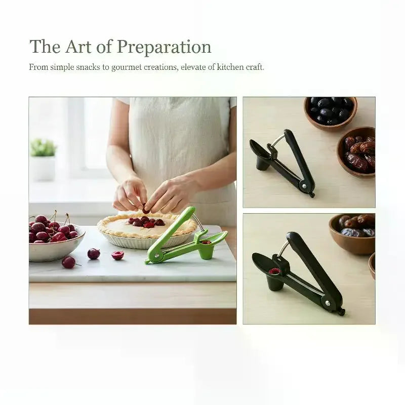 Cherry & Olive Pitter Tool – Stainless Steel Pit Remover Fruit Pitter Tool Qme