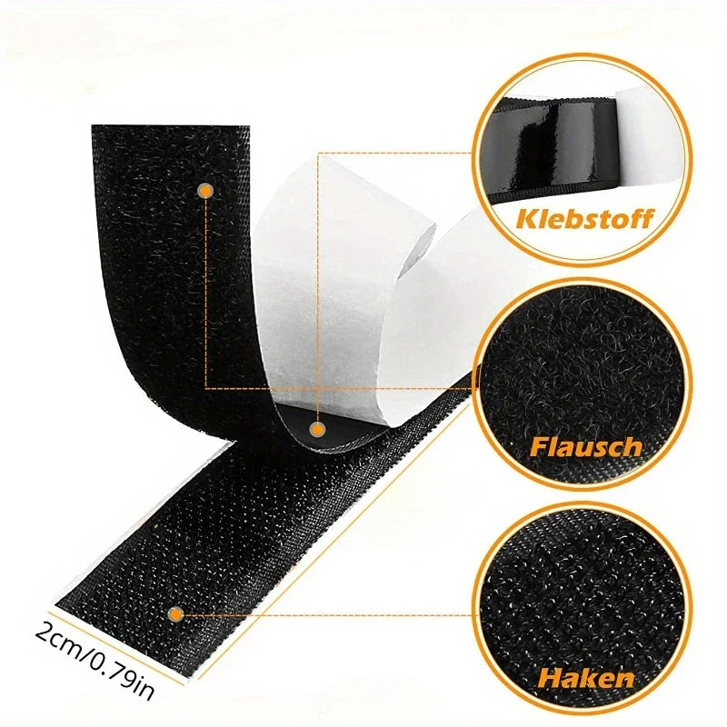 Strong Self-Adhesive Hook & Loop Fastener Tape Strip Hook & Loop Tape Qme