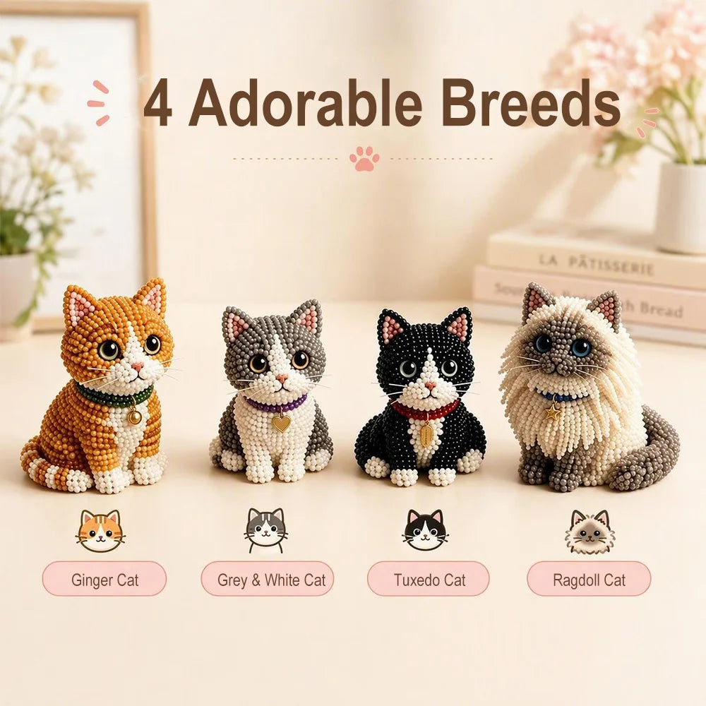 3D Beaded Animal Craft Kit – DIY Beadwork Art Set with Instructions DIY Beading Craft Kit Qst