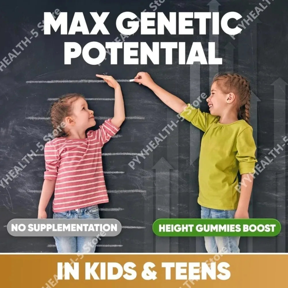Kids & Teens Bone Gummies – Calcium, Zinc, Magnesium, K2, D3 | 60ct Kids Vitamin Gummies Qst