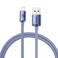 Baseus Lightning Cable 2.4A Fast Charge Braided for iPhone iPad Lightning Charging Cable Qst Purple 1.2m