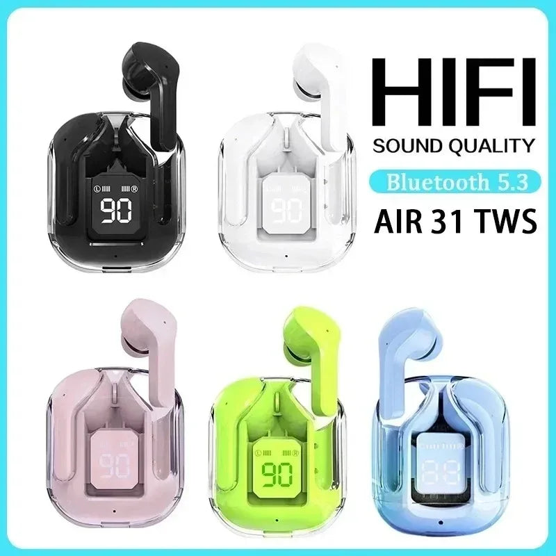 T6 TWS Wireless Earbuds | LED Display, Mic & Stereo Sound Wireless Earbuds Qme