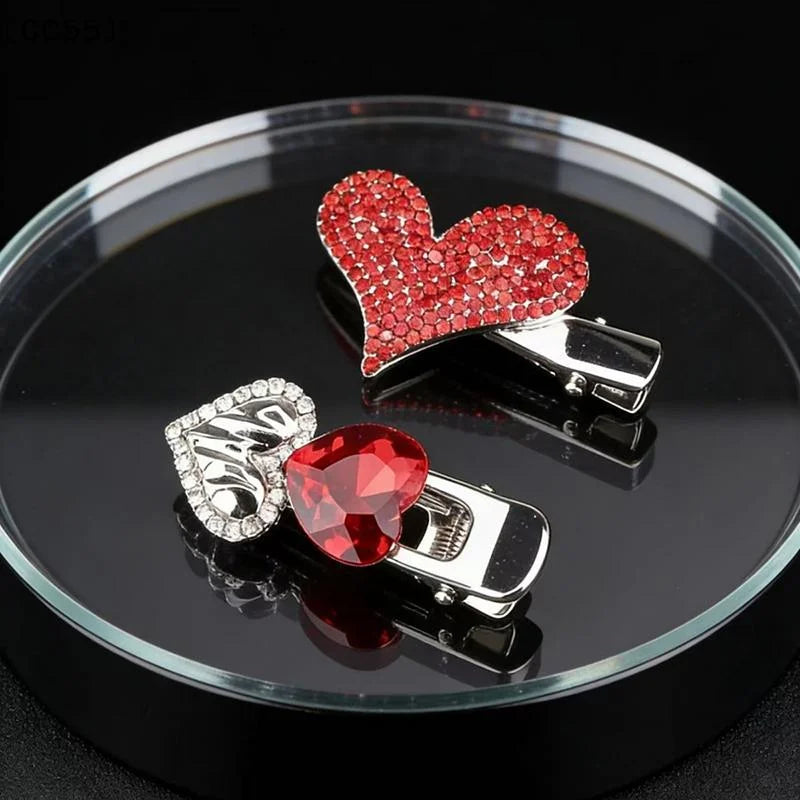 Y2K Pink Rhinestone Butterfly Bow Hair Clips – Korean Barrettes Hair Clip Barrette Qst