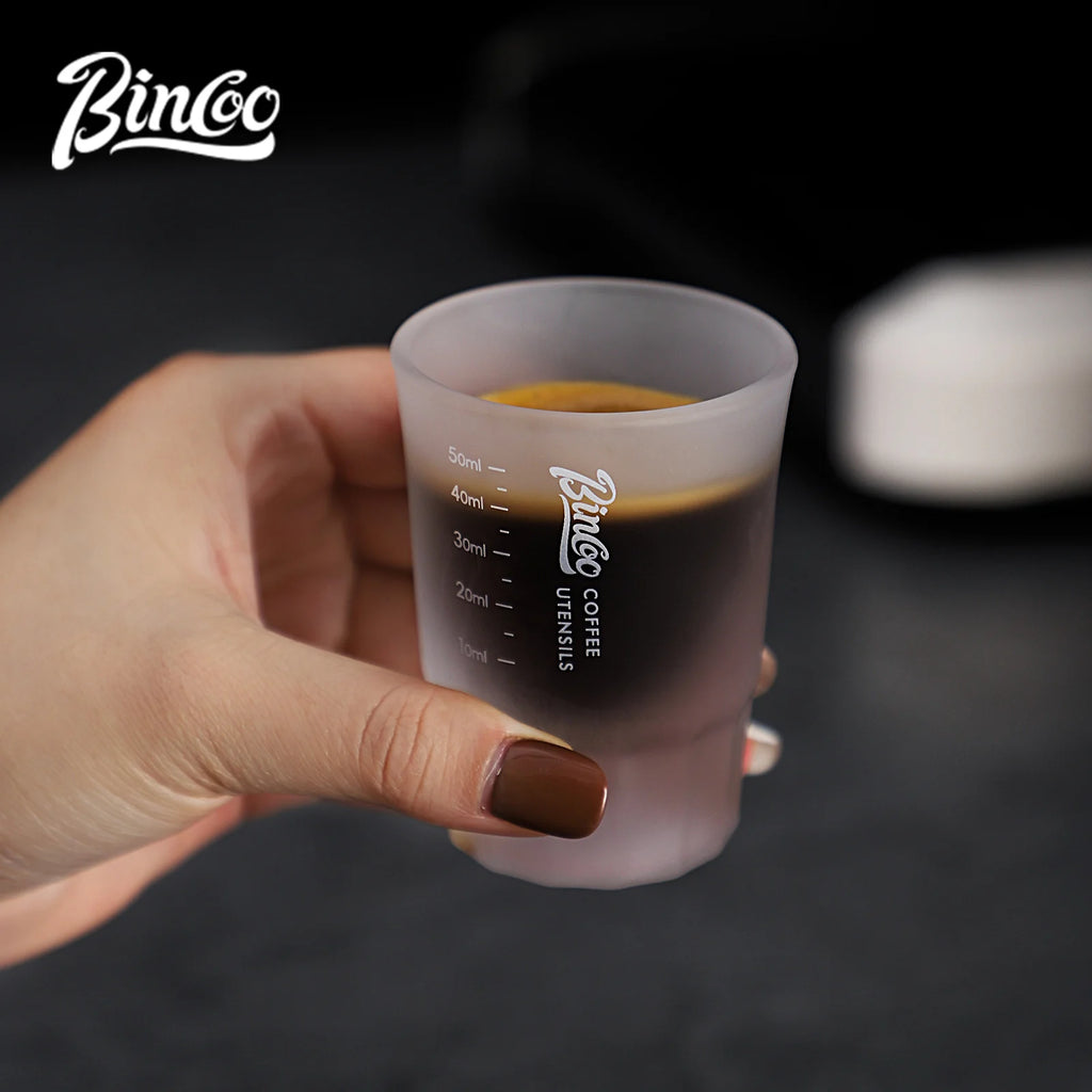 BINCOO 50ml Espresso Glass Measuring Cup & Shot Glass Set Espresso Measuring Cup Qst