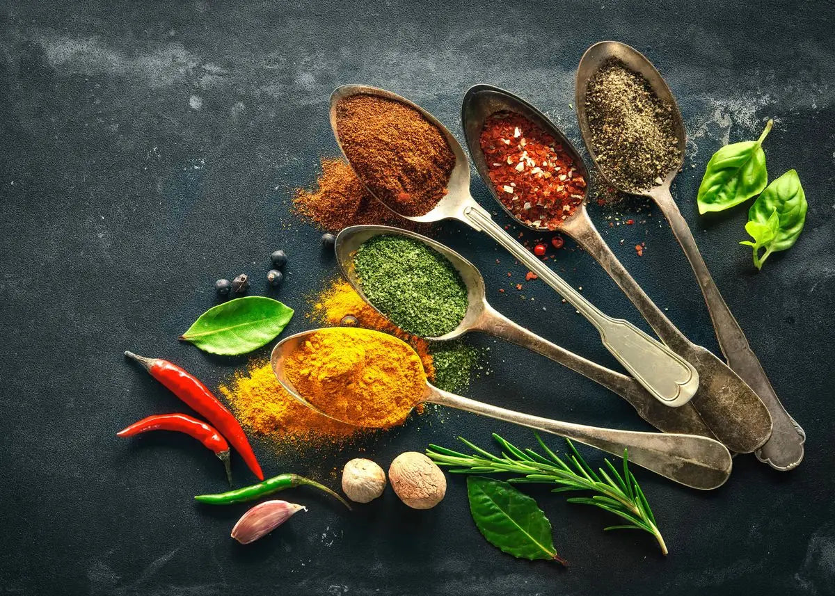 Colorful Spices Canvas Wall Art – Kitchen & Restaurant Decor