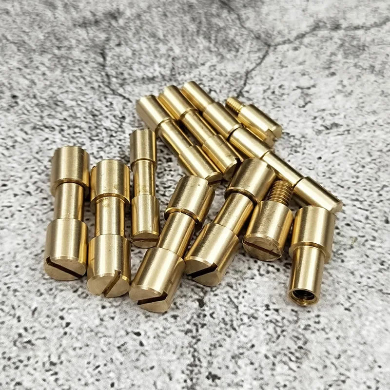 Brass Rivet Screws 4Pcs – DIY Knife Handle Fastener Hardware Rivet Screw Fasteners Qst
