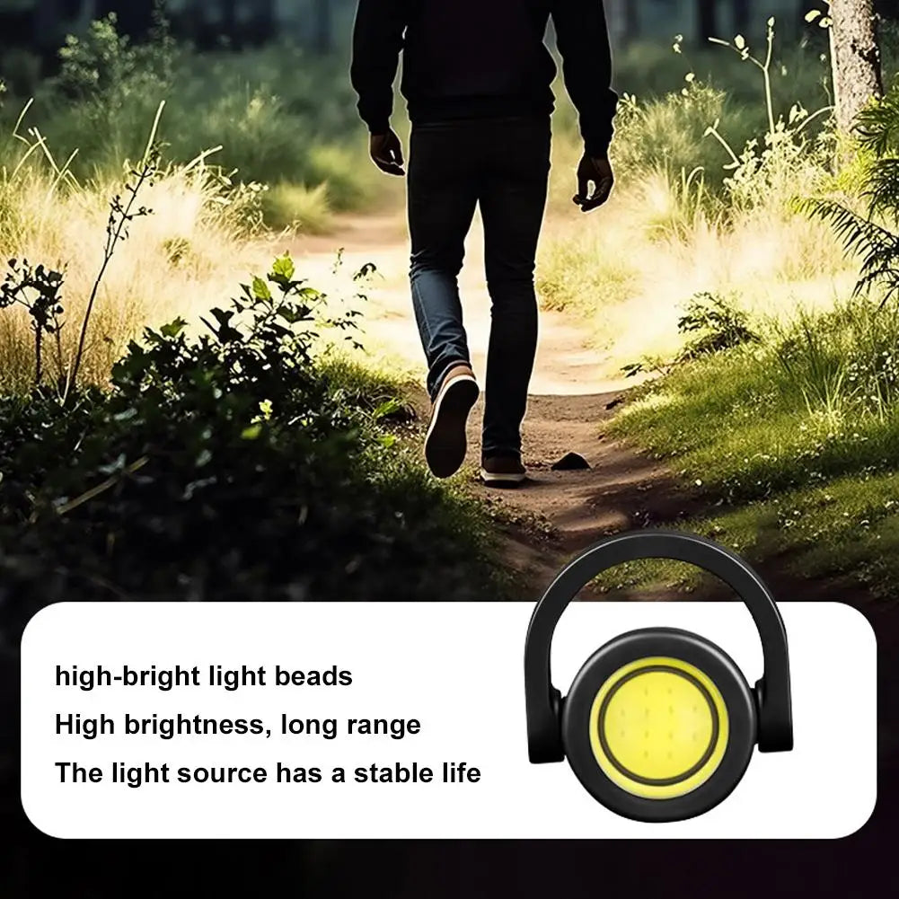 Mini COB LED Keychain Flashlight USB-C Rechargeable, 7 Modes LED Keychain Flashlight Qme