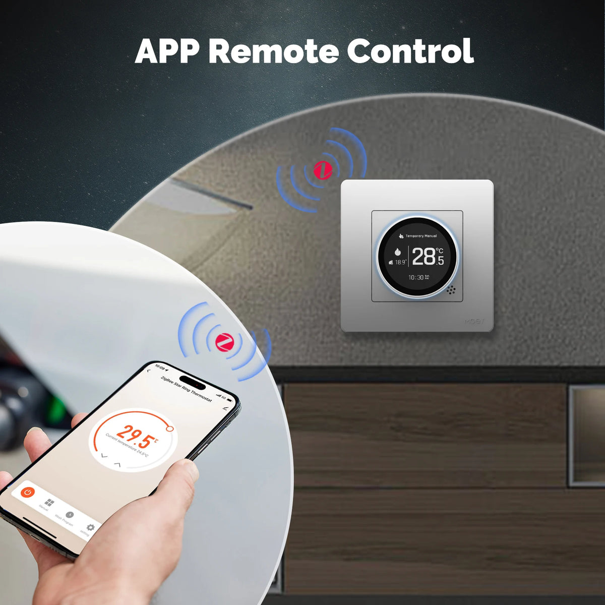 Tuya ZigBee Smart Thermostat – Alexa & Google Compatible Smart Thermostat Qst