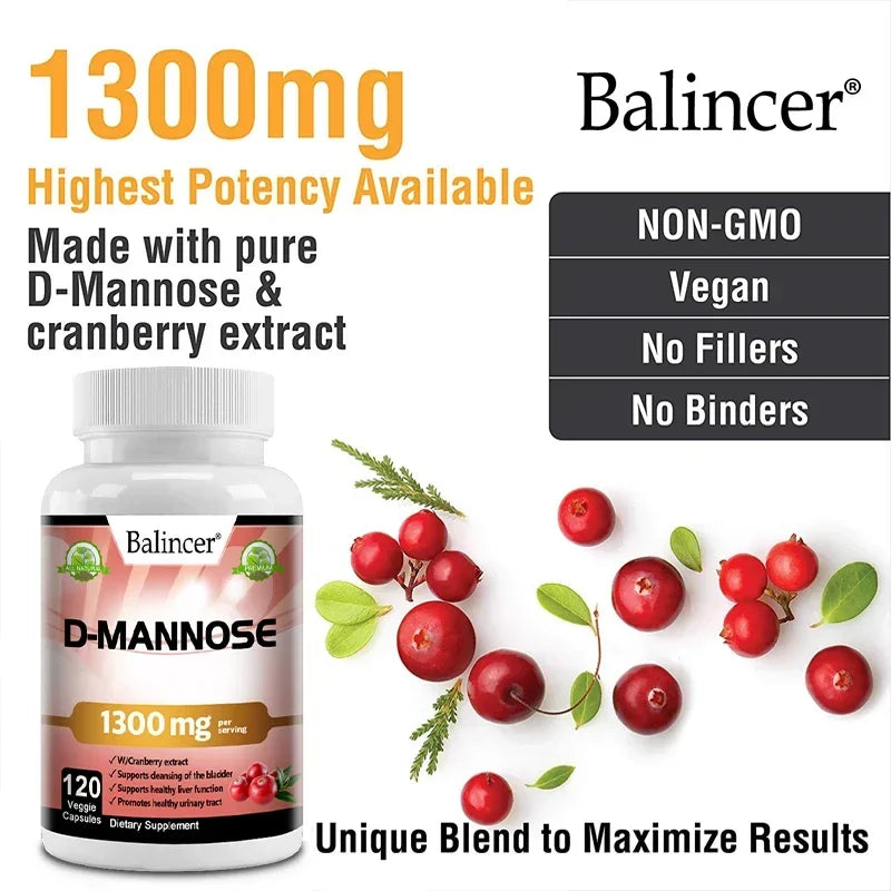 Cranberry Capsules 120ct – Urinary & Immune Support Herbal Supplement Qst